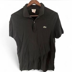 Men’s Lacoste Black Polo Shirt Size 5 (M-L)